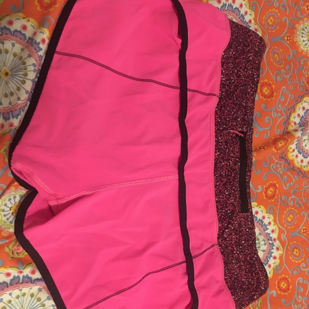 Lulu lemon pink running shorts